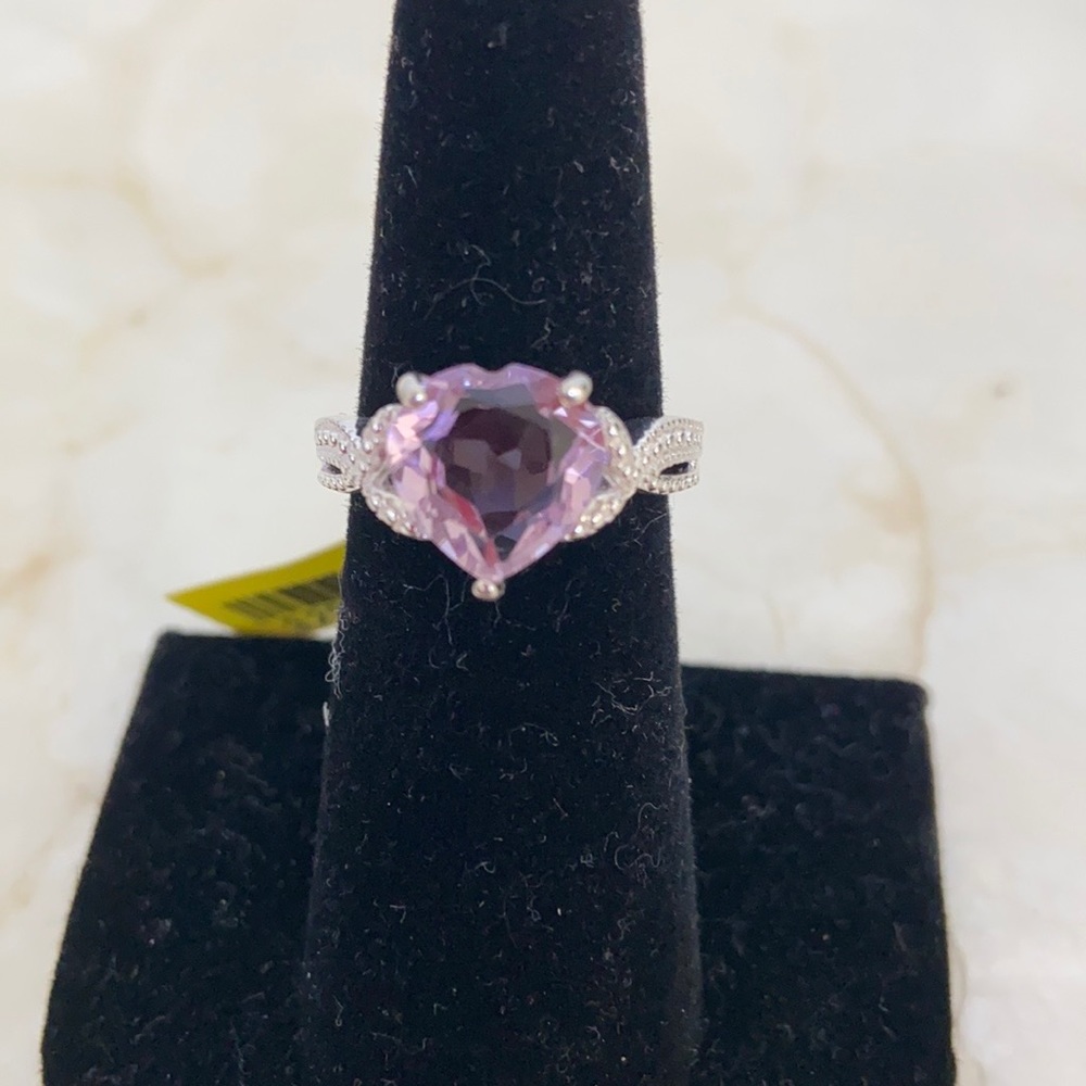 HEART Genuine Rose de France Ring. Size 9 - Picture 7 of 7